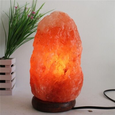 natural himalayan crystal rock salt night light table lamp