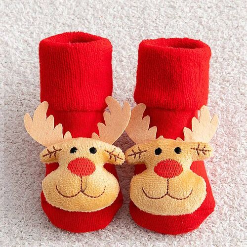 Baby Christmas Socks for Newborns Infant Cotton Short Socks