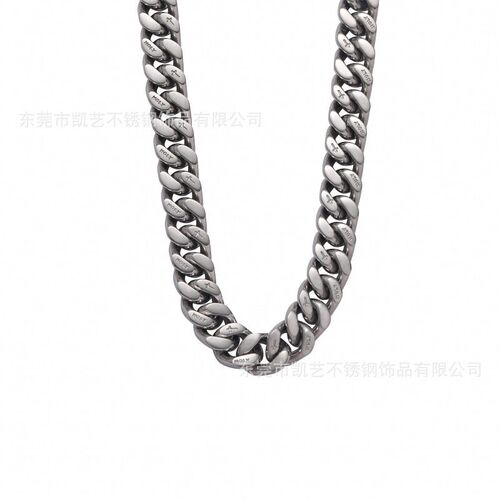tendy mens double-sided brushed lettering titanium steel Cu