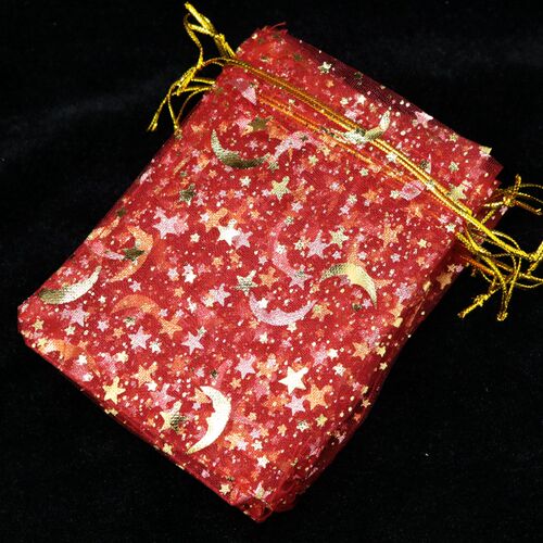 Hotsale 100pcs/lot Moon Star Organza Bags 7x9 9x12cm Small C