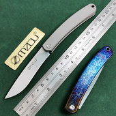 奥地利M390粉末钢折刀高硬度锋利钛合金手柄随身无锁折叠水果刀具