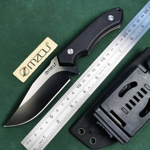 M2高速钢中直刀高硬度超快锋利野营荒野求生装备随身生存户外刀具