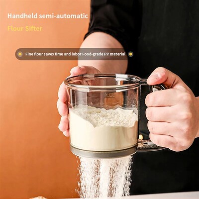 Kitchen baking, cake flour sieve, 40 mesh semi-automatic fil
