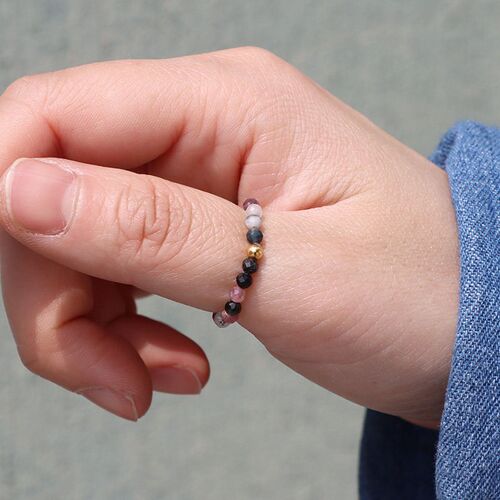 Wholesale Natural 3mm Faceted Beads Rings Energy Stone Cryst