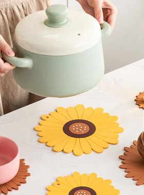 PVC Sunflower Insulation Coaster Pads Placemat for Table Hea