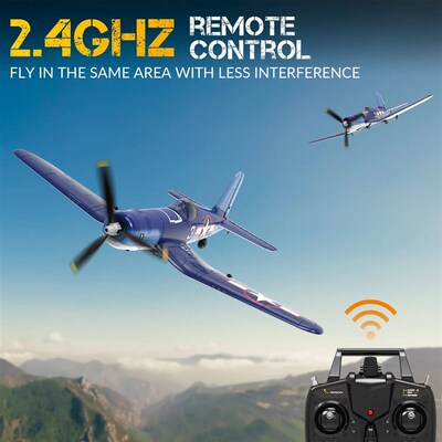 New F4U Corsair RC Plane 2.4Ghz 4CH 400mm Wingspan One-Key A