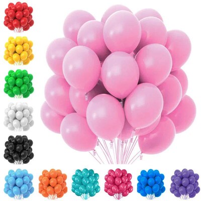 30/50pcs Red Yellow Green Blue White Black Purple Pink Latex
