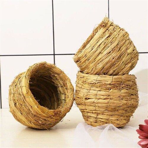 1pc Natural Handmade Straw Birds Nest Pigeon House Parrot