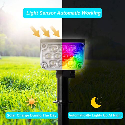1/2/4PCS Solar Power Light Adjustable Light Temperature Sola