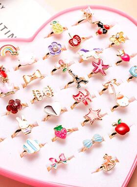 10pcs/lot Childrens Cartoon Rings Candy Flower Animal Bow S