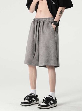 Shorts Mens Solid Color Short Sweat Pants Mens Teenagers t