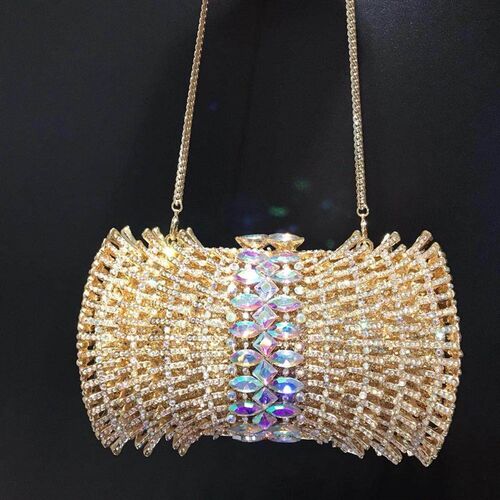 Women Diamonds Clutches Rhinestone Bag Flower Crystal Clutch