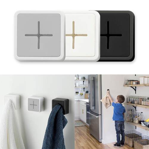 Self Adhesive Towel Plug Holder Wall Mounted Bathroom Towel