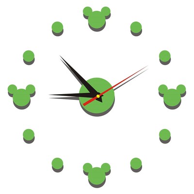 Cartoon Mickeys Self  Clock Creativity Childrens Wall Mute