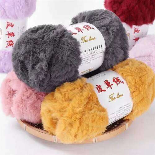 1Pc 100g Super Chunky Fur Yarn for hand knitting fuffly soft