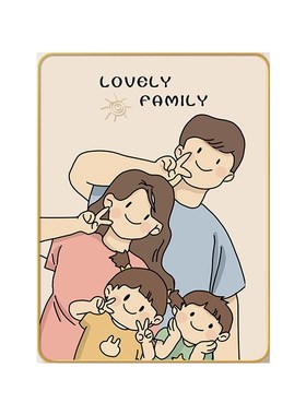 奶油风一家三四口客厅装饰画沙发餐厅主卧室床头房间桌面摆台画