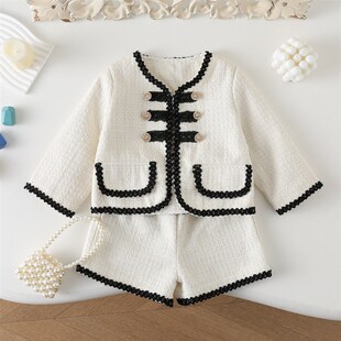 Girls Fashionable Frenchstyle Twopiece Set for Spring and Au