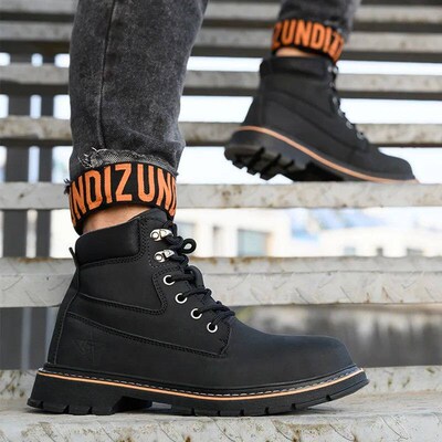 high-top Work Boots For Men Anti-smash Anti-puncture Work Sh