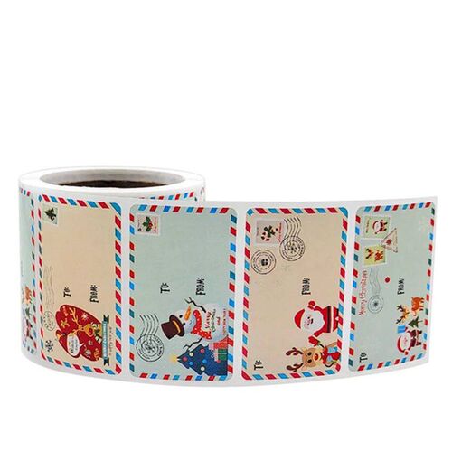 250 Pcs Christmas Tags Self Adhesive Gift Tags for Xmas Pres