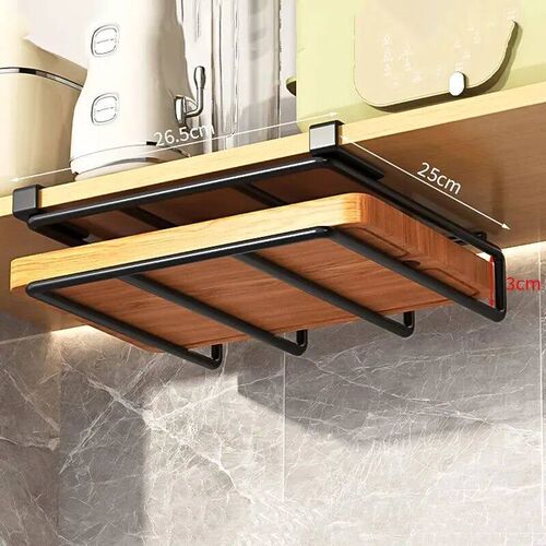 Kitchen Hanging Organizer Rack with Hooks Under Cupboard Pap