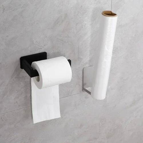 Stainless Steel Toilet Roll Holder Self Adhesive in Bathroom