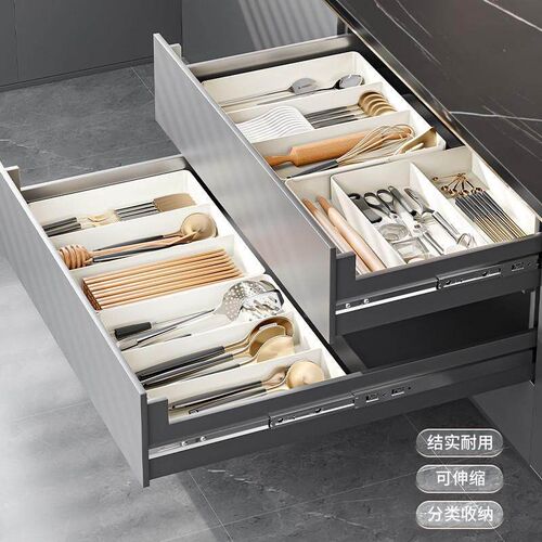 Segmented Drawer Organizer Plastic Kitchen Chopsticks, Knive