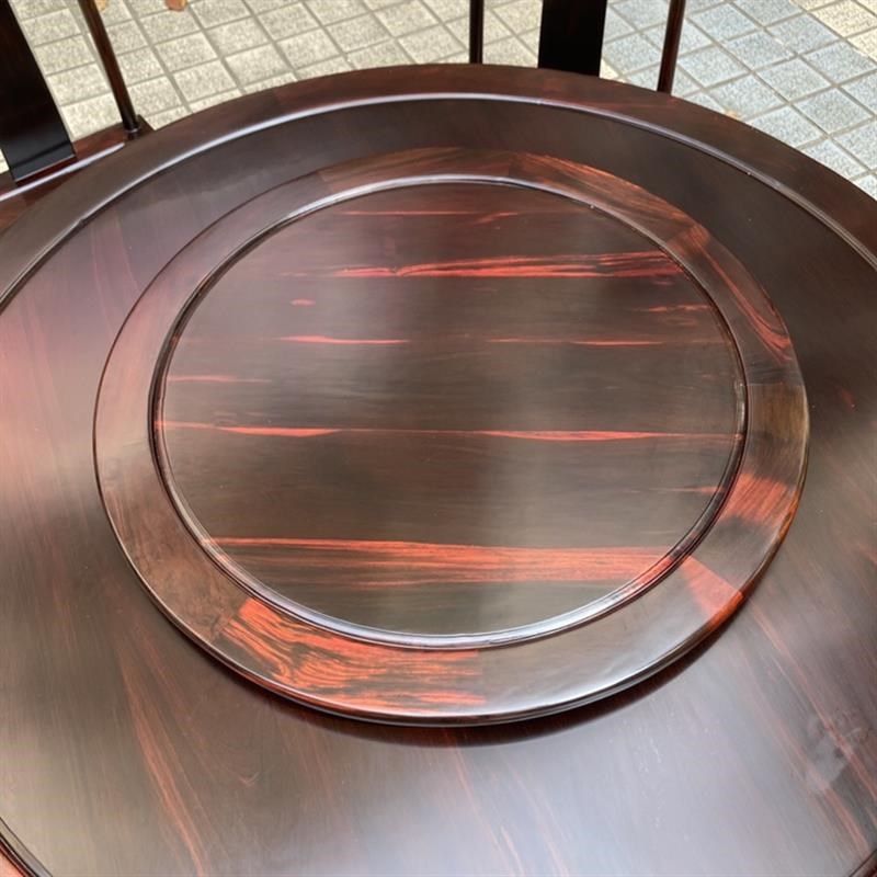 老挝大红酸枝1.38米中式餐桌椅子红木圆桌交趾黄檀高端餐桌,住宅家具,红木餐桌,淘宝优惠券,粉丝福利购,淘宝优惠卷