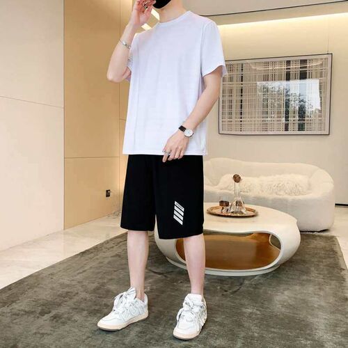 Ice Silk Quick-drying Mens Suit Short-sleeved Shorts Summer