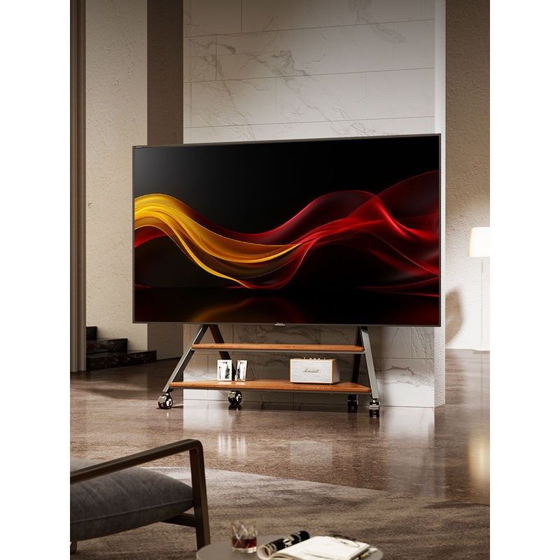 电视落地支架可移动带轮推车大尺寸75/85/100寸艺术架子画架