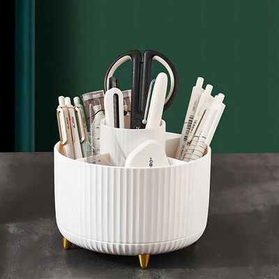 360 Rotating Makeup Brush Holder Desktop Cosmetic Organizer