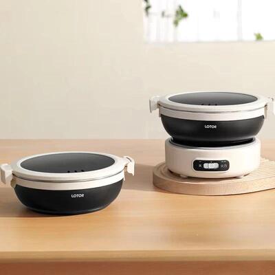 1.2L Folded Electric Cooking Pot Portable Travel Multicooker