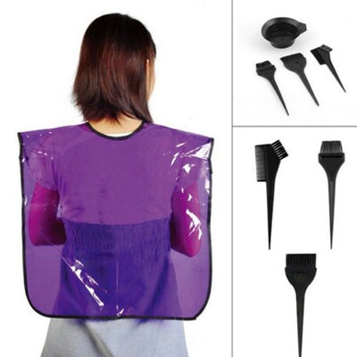 1 Set Hair Dye Color Brush Bowl Set with Ear Caps Dye Mixer