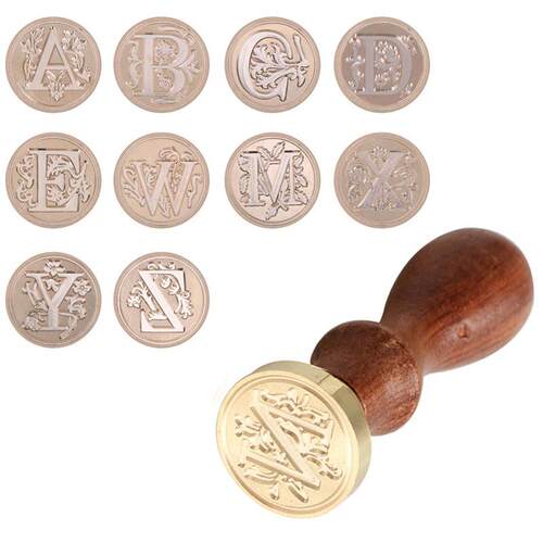 Retro 26 Letter A - Z Wax Seal Stamp Alphabet Letter Retro W