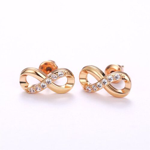 Eternity Symbol Studs Shiny Eternity Earring Gift for Valent