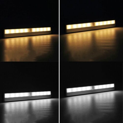 Hot 10 LED Bright PIR Motion Sensor Light Cabinet Wardrobe D
