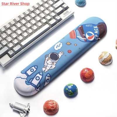 Keyboard Wrist Rest Pad Support Mousepad Blue Color Astronau