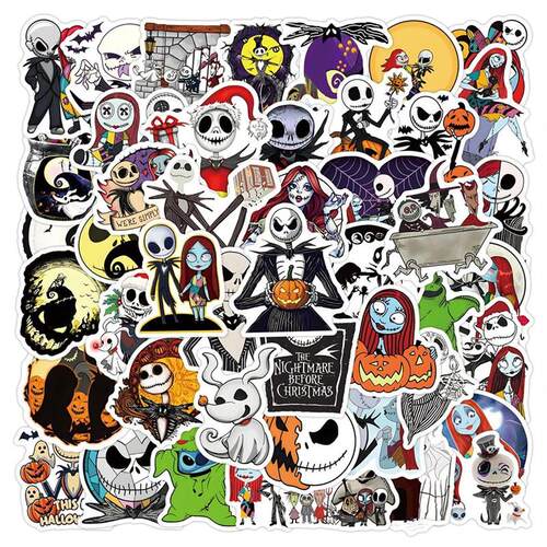 60PCS  Nightmare Before Christmas Halloween Stickers DIY