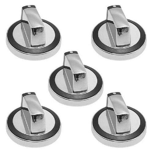 5 Pack Universal Cooktop Knob Round Metal Control Durable