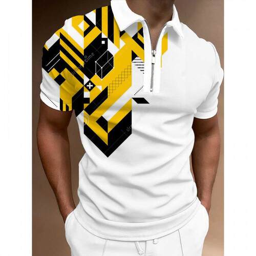 New  Shirt Men Summer Short Sleeve Letter K Poker Print  Shi