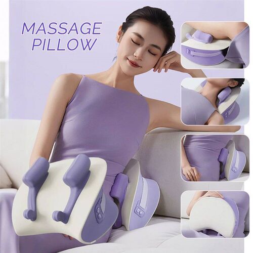 Electric Neck Shoulder Trapezius Massage Pillow Wireless Car