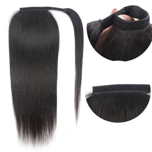 Wig tail Real Hair Straight Hair VEL tail Extension And Hot