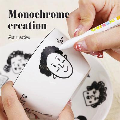 12 Colors Kids Ceramic Paint Marker Pens Acrylic Paint Pens