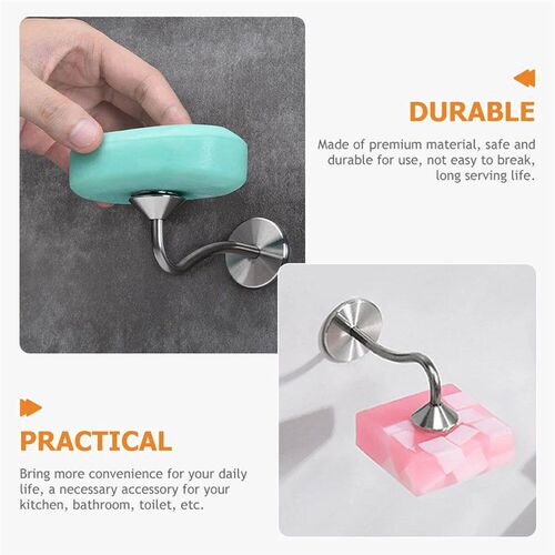 Premium Stainless Steel Wall Mount Magnetic Soap Holder Bar