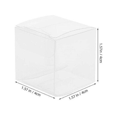 25 Pcs Plastic Packaging Boxes Clear Transparent Food
