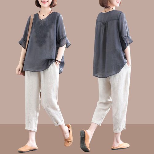 Single/Suit Summer New Large Size Loose Casual Slimming West