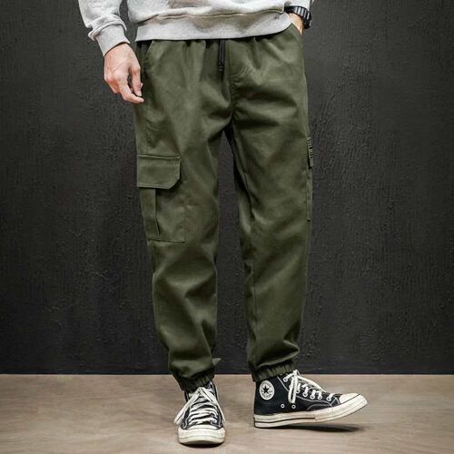 Lian Xu mens hing  spring new multi-bag pants toe pants me
