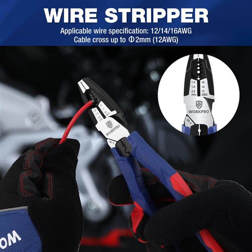 WORKPRO Universal Wire Cutter Diagonal Pliers Crimping Plier