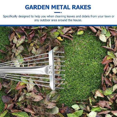 Cleaning Gadgets Leaf Rake Tool Expand Garden Metal Rakes