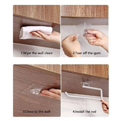 Tissue Hanger Plastic Paper Roll Holder Wall Mounted Towel