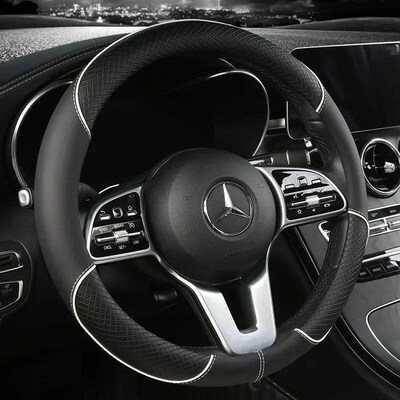 Full leather stitching line car steering wheel ver, Three-di